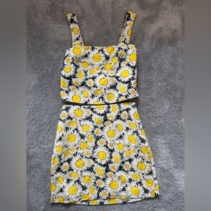 & Other Stories Sunflower Linen Skirt Sz 2 and Top Sz 4